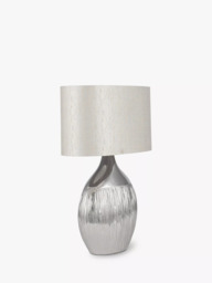 Pacific Gemini Textured Table Lamp, Silver - thumbnail 2