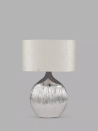 Pacific Gemini Textured Table Lamp, Silver