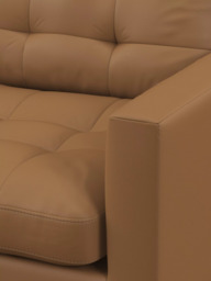 John Lewis Draper II LHF Chaise Leather Sofa, Dark Leg - thumbnail 6
