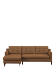 John Lewis Draper II LHF Chaise Leather Sofa, Dark Leg - thumbnail 5