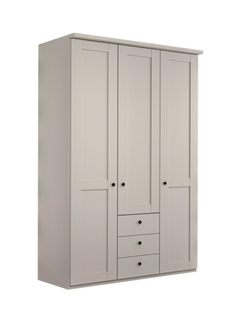 John Lewis Marlow 150cm Hinged Wardrobe with Centre 3 Drawers, Champagne - image 1