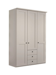 John Lewis Marlow 150cm Hinged Wardrobe with Centre 3 Drawers, Champagne