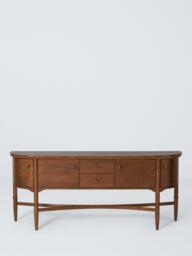 John Lewis Elder 4 Door, 2 Drawer Spindle Leg Curved Sideboard, Walnut Finish - thumbnail 2