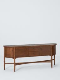 John Lewis Elder 4 Door, 2 Drawer Spindle Leg Curved Sideboard, Walnut Finish