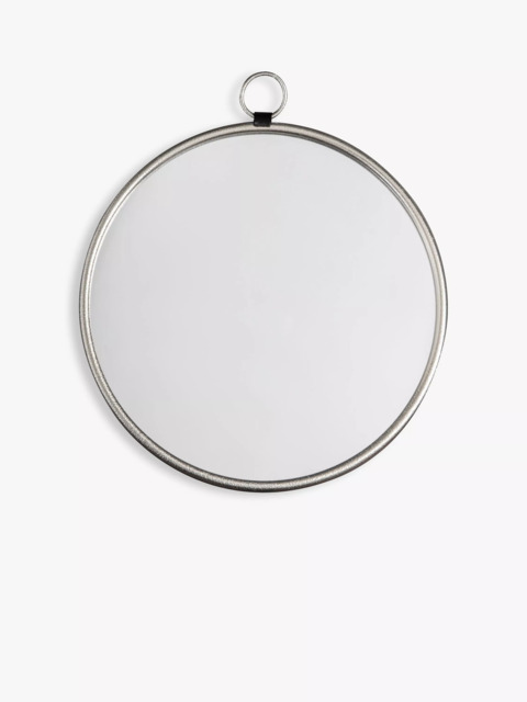 Bayswater Round Metal Frame Wall Mirror, 61cm, Silver - image 1