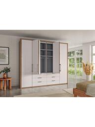 John Lewis Osaka 2.5m Bi-Fold Wardrobe with 6 Glass Doors & 6 Glass Drawers - thumbnail 3