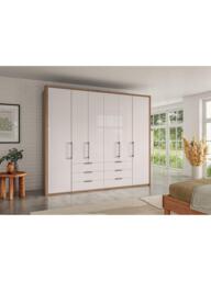 John Lewis Osaka 2.5m Bi-Fold Wardrobe with 6 Glass Doors & 6 Glass Drawers - thumbnail 2