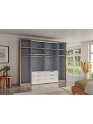 John Lewis Osaka 2.5m Bi-Fold Wardrobe with 6 Glass Doors & 6 Glass Drawers - thumbnail 5