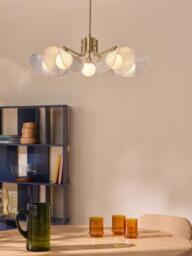 MADE Fadi 5 Arm Chandelier Pendant Ceiling Light, Brass - thumbnail 5