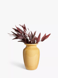 John Lewis Reactive Glaze Stoneware Urn Vase, H26.5cm, Yellow - thumbnail 2