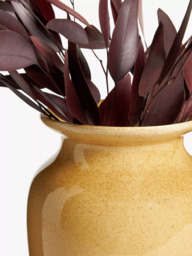John Lewis Reactive Glaze Stoneware Urn Vase, H26.5cm, Yellow - thumbnail 3