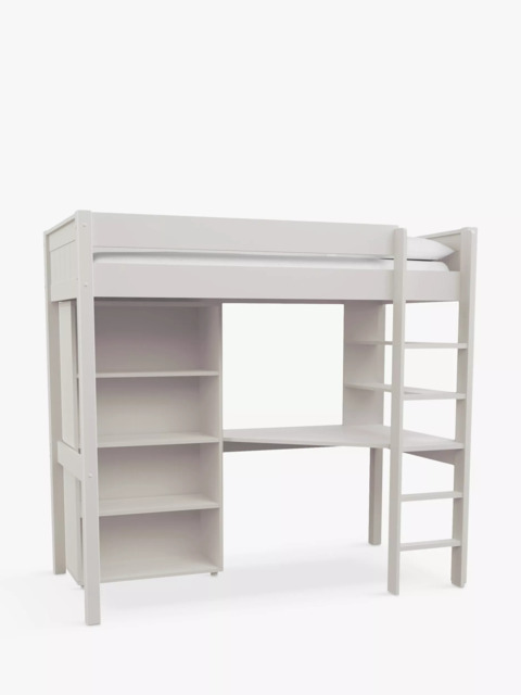 Stompa Classic High Sleeper Frame with Integrated Desk, Shelving and Bookcase, Single - image 1
