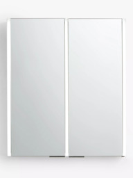 John Lewis Vertical Double Mirrored and Illuminated Bathroom Cabinet - thumbnail 1