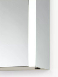 John Lewis Vertical Double Mirrored and Illuminated Bathroom Cabinet - thumbnail 4