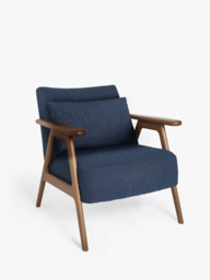 John Lewis Hendricks Accent Armchair, Dark Wood Frame - thumbnail 1