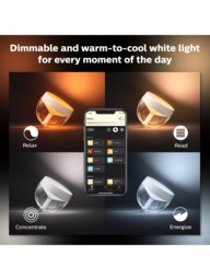 Philips Hue White and Colour Ambiance Iris LED Smart Table Lamp with Bluetooth, White - thumbnail 6