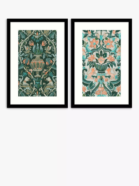 John Lewis Chariklia Zarris 'Verdant Tapestry' Framed Print & Mount, Set of 2, 63.5 x 43cm, Green - image 1