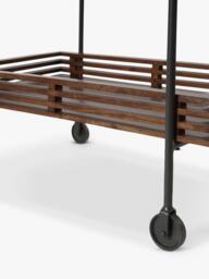 Swoon Weaving Bar Trolley, Dark Brown - thumbnail 3