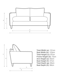 John Lewis Bailey II Small 2 Seater Sofa, Light Leg, Brushed Tweed Grey - thumbnail 2