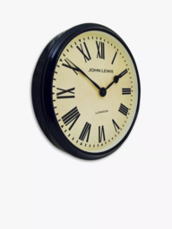 Lascelles Personalised Smiths Station Roman Numeral Wall Clock, 50cm, Black - thumbnail 2