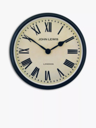 Lascelles Personalised Smiths Station Roman Numeral Wall Clock, 50cm, Black - thumbnail 1