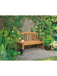Barlow Tyrie Waveney 2-Seat Teak Wood Garden Bench, Natural - thumbnail 2