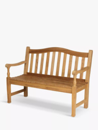 Barlow Tyrie Waveney 2-Seat Teak Wood Garden Bench, Natural - thumbnail 1