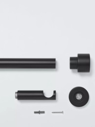 John Lewis Fixed Eyelet Metal Curtain Pole Kit with Stud Finial, Dia.28mm - thumbnail 2