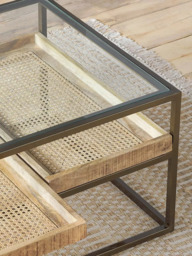 Nkuku Luzon Display Coffee Table, Metallic Brass - thumbnail 2