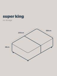 Silentnight Non-Sprung Upholstered Divan Base, Super King Size - thumbnail 4