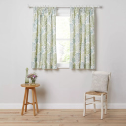 John Lewis Leckford Trees Print Pair Lined Pencil Pleat Curtains, Green - thumbnail 5