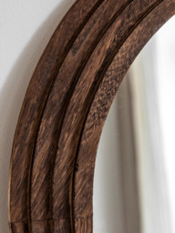 Gallery Direct Modesto Full-Length Arched Wooden Wall Mirror, 180 x 80cm, Dark Wood - thumbnail 4