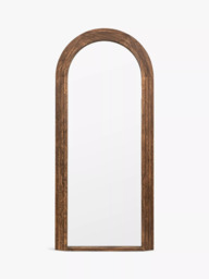 Gallery Direct Modesto Full-Length Arched Wooden Wall Mirror, 180 x 80cm, Dark Wood - thumbnail 1