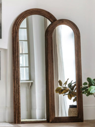 Gallery Direct Modesto Full-Length Arched Wooden Wall Mirror, 180 x 80cm, Dark Wood - thumbnail 3