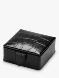 Aspinal of London Small Stud Croc Leather Box - thumbnail 2