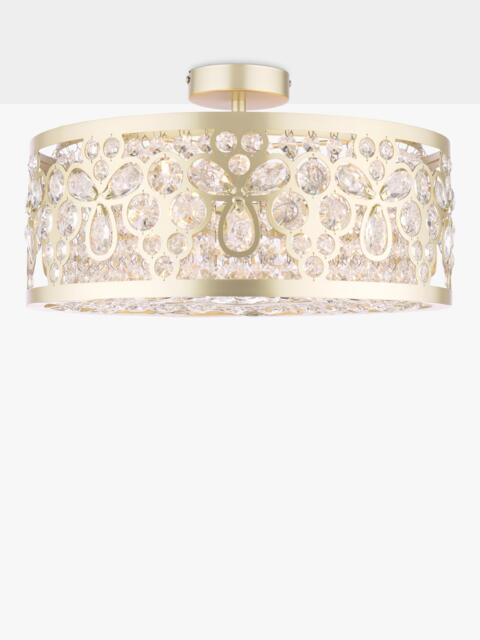 Laura Ashley Tilbrook Flush Ceiling Light, Champagne - image 1
