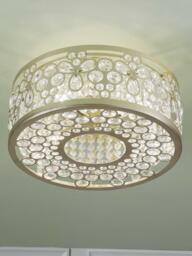 Laura Ashley Tilbrook Flush Ceiling Light, Champagne - thumbnail 4