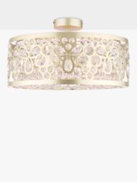 Laura Ashley Tilbrook Flush Ceiling Light, Champagne