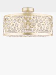 Laura Ashley Tilbrook Flush Ceiling Light, Champagne - thumbnail 6