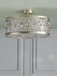 Laura Ashley Tilbrook Flush Ceiling Light, Champagne - thumbnail 3