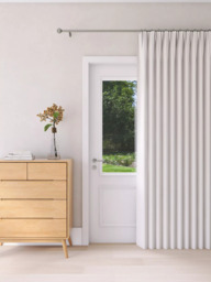 John Lewis Textured Weave Ultra Thermal Lined Pencil Pleat Door Curtain - thumbnail 1