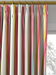 Harlequin Helter Skelter Stripe Made to Measure Curtains and Roman Blind, Cherry/Blossom - thumbnail 2
