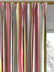 Harlequin Helter Skelter Stripe Made to Measure Curtains and Roman Blind, Cherry/Blossom - thumbnail 6
