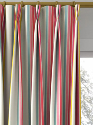 Harlequin Helter Skelter Stripe Made to Measure Curtains and Roman Blind, Cherry/Blossom - thumbnail 4