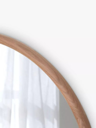 Yearn Kimpton Solid Oak Wood Arched Frame Full-Length Wall/Leaner Mirror, 180 x 80cm, Natural - thumbnail 2
