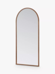 Yearn Kimpton Solid Oak Wood Arched Frame Full-Length Wall/Leaner Mirror, 180 x 80cm, Natural - thumbnail 3