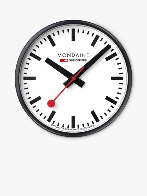 Mondaine Official Swiss Railways Wall Clock, White/Black, 25cm - image 1
