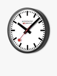 Mondaine Official Swiss Railways Wall Clock, White/Black, 25cm - thumbnail 3