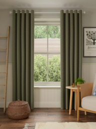 John Lewis Textured Boucle Pair Lined Eyelet Curtains - thumbnail 2