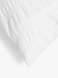 John Lewis Oversized Pure Cotton Seersucker Duvet Cover Set, White - thumbnail 5